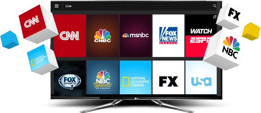 IPTV Nine Interface on Smart TV with Live Channels